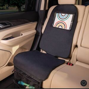 Nuby Car Seat Protector with Tablet Pocket - Black NIB